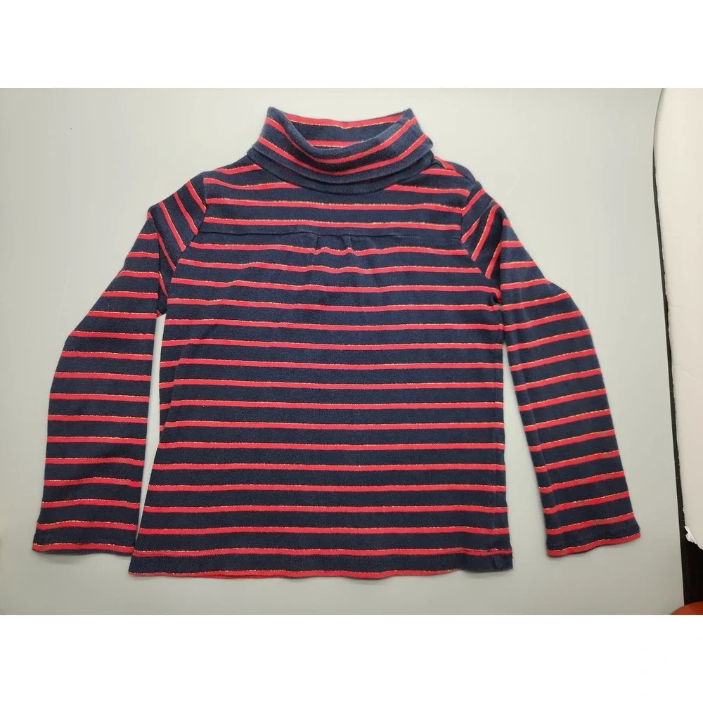 Vintage 90s OshKosh Turtleneck Long Sleeve Stripe Gold Toddler 4T Girls